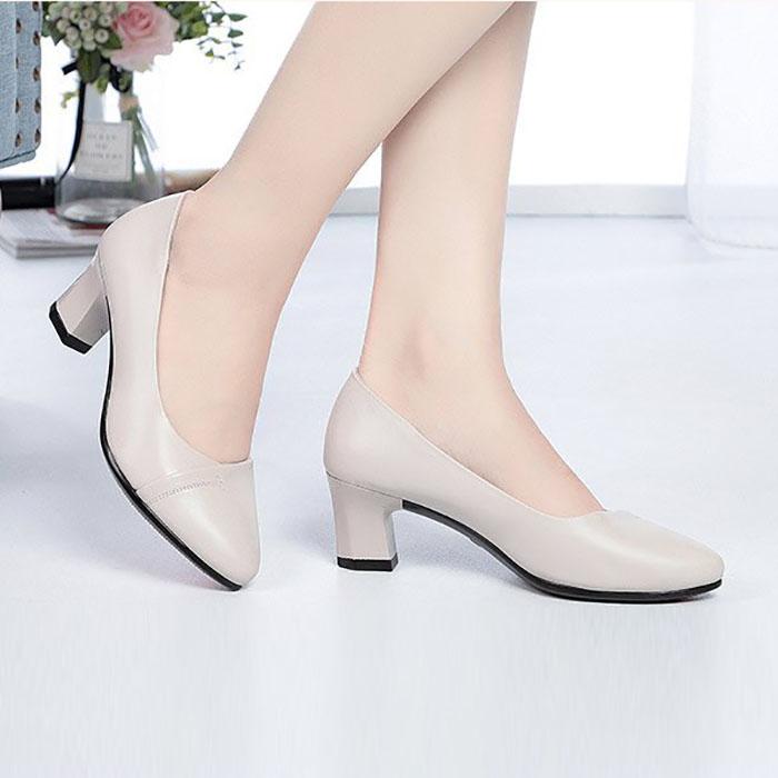 Single Shoes Women's Summer Thick Shoes Spring Shallow Mouth Comfortable Women's Shoes Flat Pointers