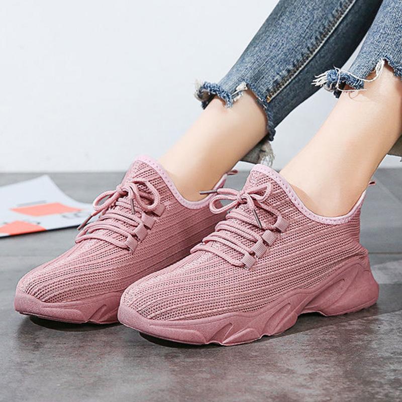 Spring and Autumn Fashion Women's Shoes Trend Wild Breathable Thick-soled Thin Sports and Leisure Running Women's Shoes