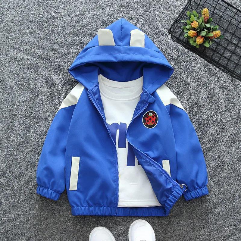 Children's Clothing Boy Jacket Autumn Clothing 2021 Children's Hooded Zipper Clothing Middle and Small Children Spring and Autumn Korean Version