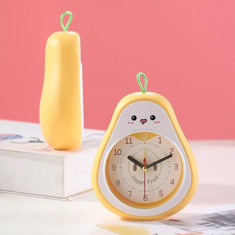 Creative Fruit Small Alarm Clock Student Dormitory Simple Children's Bedroom Bedside Wall Hanging Alarm Girl Cute