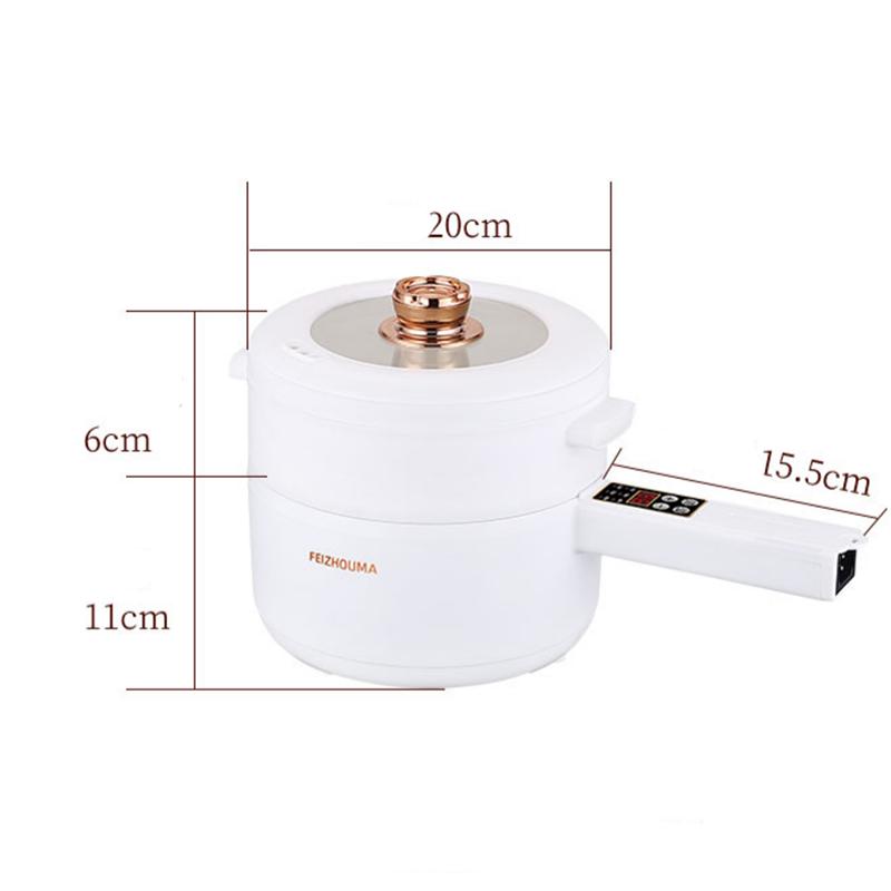 Multi-function Electric Cooking Pot Electric Pot Student Dormitory Small Electric  All-in-one Cooking Pot Ceramic Glaze Non-stick  Electric Frying Pan