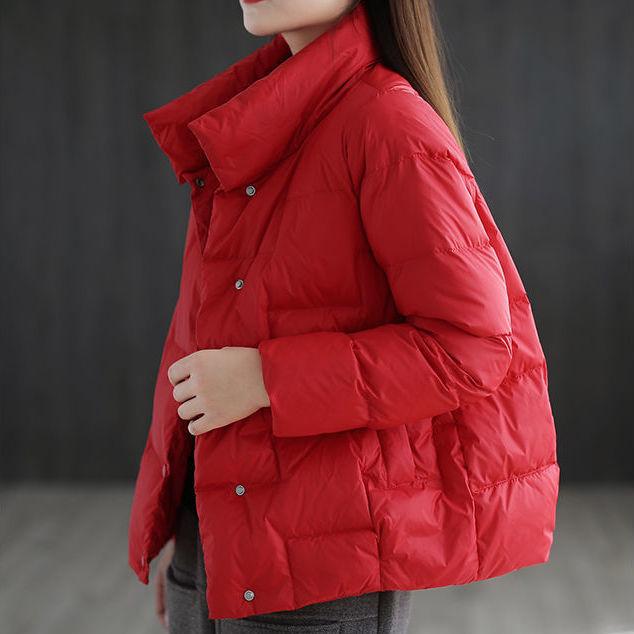 Stand-up Collar Down Padded Jacket Women's Winter Loose and Versatile Lightweight Cotton-padded Jacket Short Coat Padded Jacket