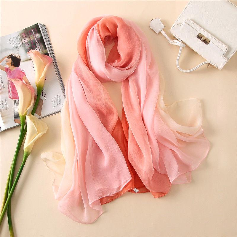 1PC 170*140cm Women Floral Print Scarf Silk-Satin Square Wrap Shawl Long Scarves