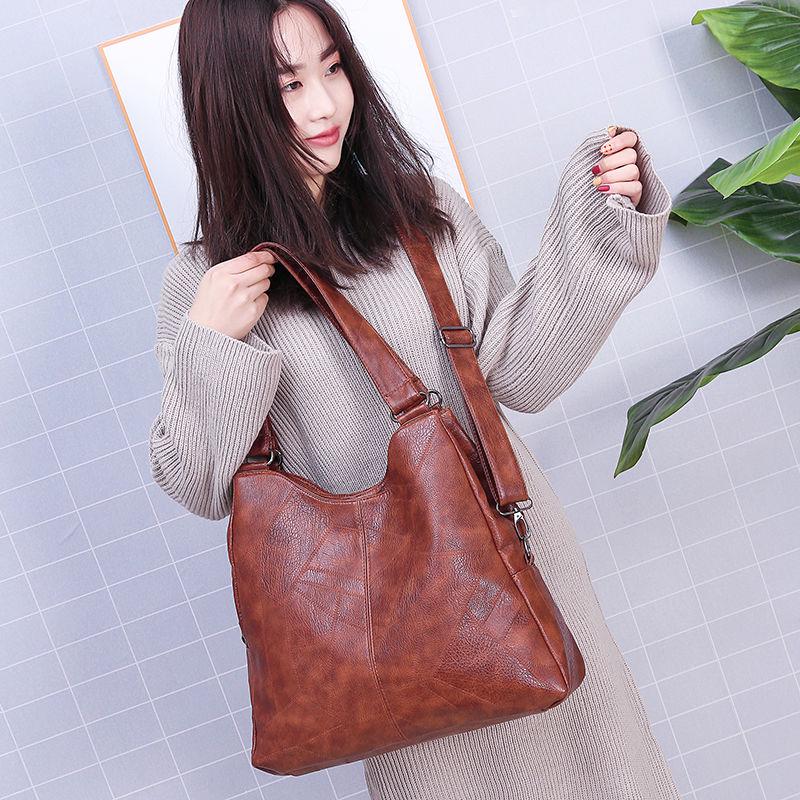 European and American style Shoulder Handbag Trendy wild Woman bag Leather bag Big capacity