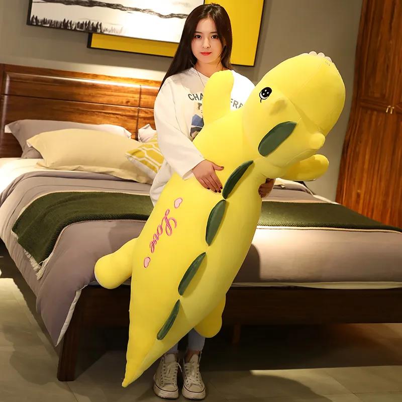 Cute Long Plush Toy Dinosaur Pillow Plush Toy Kid Sleeping Bed Dolls Children Birthday Present