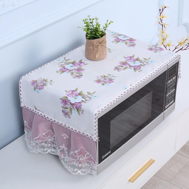 Oven Cover Oil-proof and Waterproof Fabric Microwave Oven Dust Cover Microwave Oven Curtain Micro TV Cover Refrigerator Dust Cover