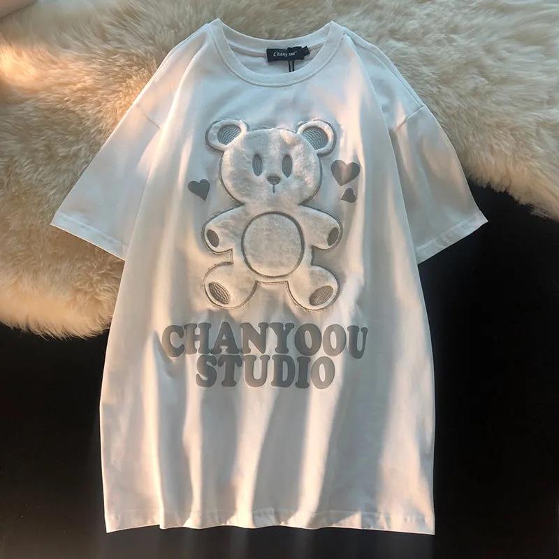 Women's Summer Loose Round Neck Printed Short Sleeve T-shirt