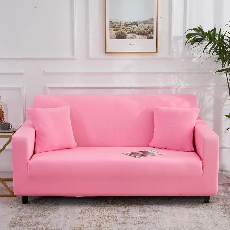 Plain Solid Sofa Covers Couch Slipcovers Elasticate Sofa Slip Cover Anti Slip Stretch Tight Sofa Cover for Living Room Funda  1/2/3/4 Seats