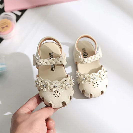 Children's Tendon-soled Sandals 2021 Summer New Girls Princess Shoes Anti-kick Soft Bottom Baby Toddler Shoes