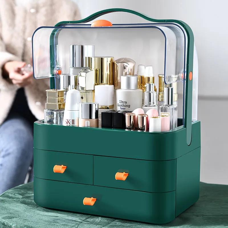 Large Capacity Cosmetic Storage Box Makeup Drawer Organizer Jewelry Nail Polish Makeup Container Desktop Sundries Storage Box