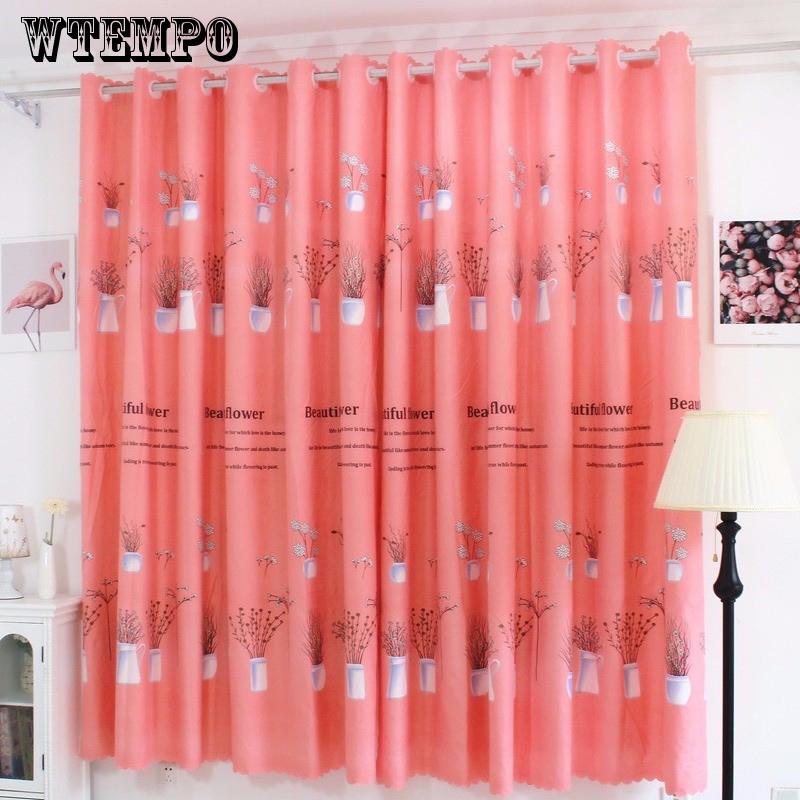 Bedroom Jacquard Weave Window Curtain Fashion Printed Washable Curtain Home Curtain