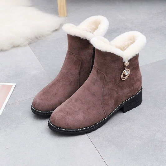 Women Boots Winter Warm Snow Boots Women Suede Ankle Boots Female Winter Cotton Shoes Botas Mujer