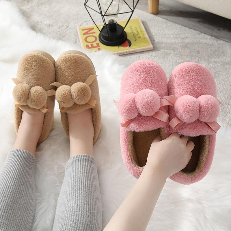 Plush Cotton Shoes Plus Cashmere Peas Shoes Women's Autumn and Winter Warmth Thick-soled Flat-bottomed Wild Cotton Shoes