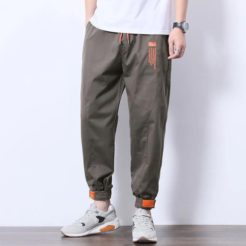 Men's Overalls Loose and Versatile Nine-point Beam Pants Trend Spring and Autumn Casual Trousers