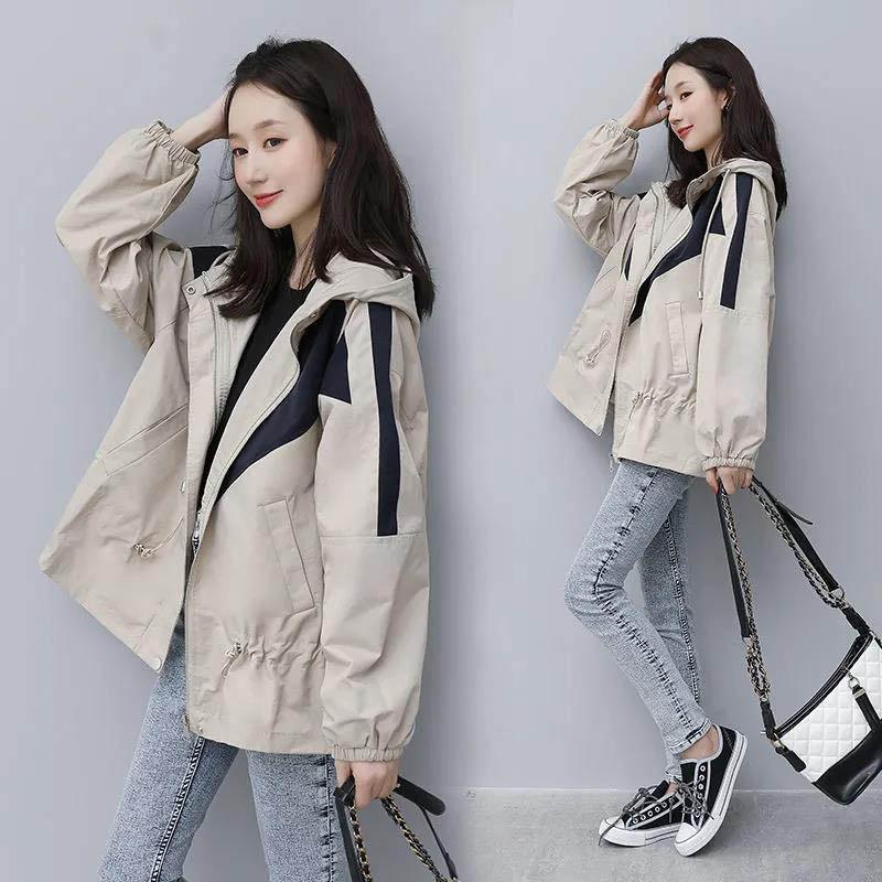 Women's Short Windbreaker Spring and Autumn Style Korean Fashion Loose Casual Short Jacket Women