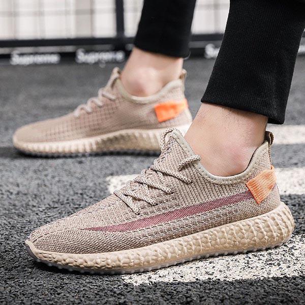 Plus Size 39-44 Men Breathable Flying Woven Mesh Sneakers Comfortable Basketball Shoes Non-slip Running Shoes Outdoor Travel Shoeses