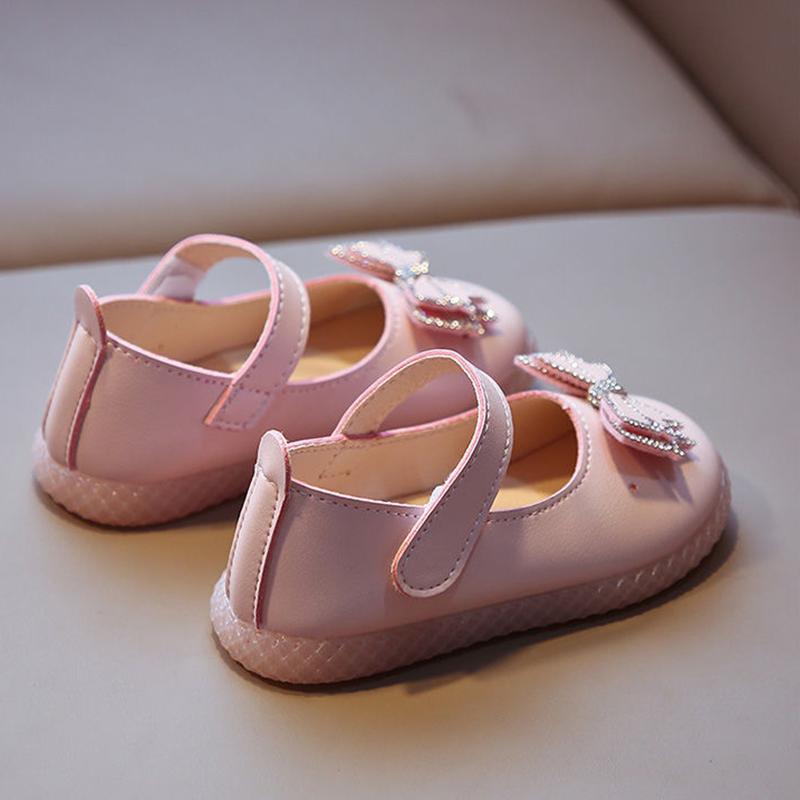 Children Shoes Girls Flat Heel Princess Dance Sandals Kids Shoes Glitter Leather Fashion Girls Party Dress Wedding Shoes