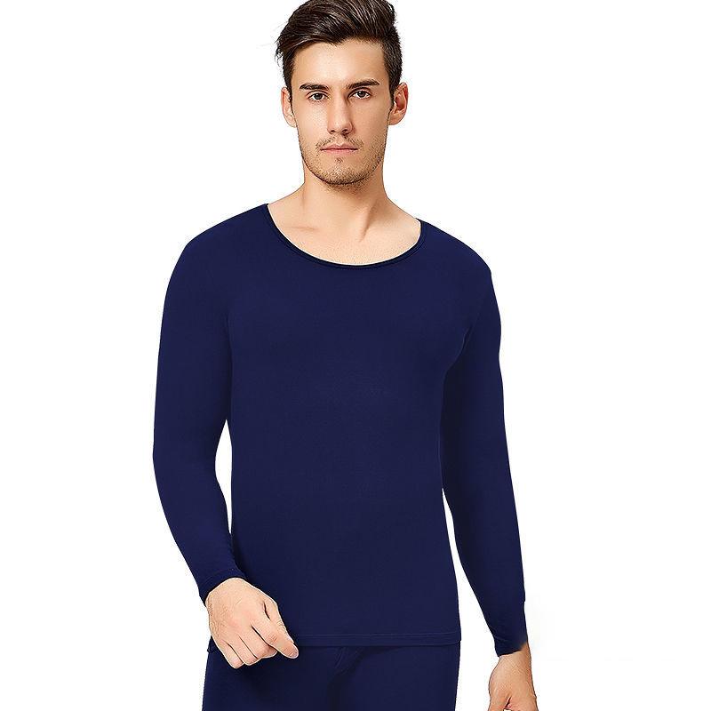 Men Winter Autumn Thicken Thermal Underwear Tight Suit High Elasticity Wearable Comfortable Soft Lining O-neck Pajamas V-neck Long Sleeve Breathable