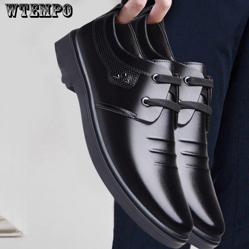 Leather Men Shoes Brand Casual Loafers Moccasins Breathable Slip on Black Business Shoes