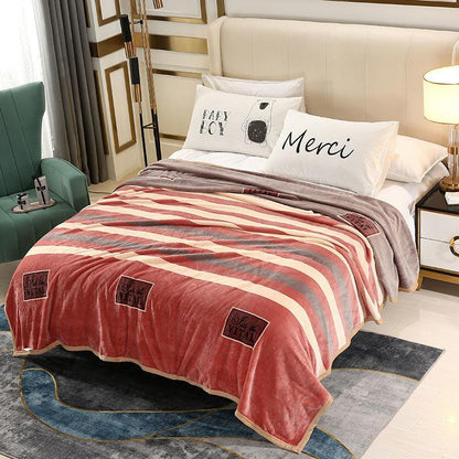 Thickened Flannel Blanket Quilt Blanket Summer Double-sided Fleece Sheet Single Coral Fleece Blanket Bunk Bed Sheet Travel Portable Warm Blanket