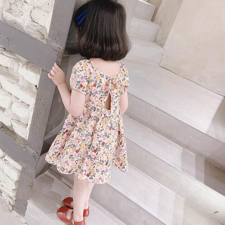 Toddler Baby Girls Clothes Summer Short Sleeve Floral Princess Birthday Dress Dresses for Girl Baby Clothing Thin Costume Dress