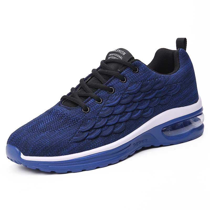 Plus Size 38-45 Men Flying Woven Mesh Running Shoes Lightweight Sneakers Breathable Outdoor Sports Shoes Comfortable Deodorant Running Gym Shoes