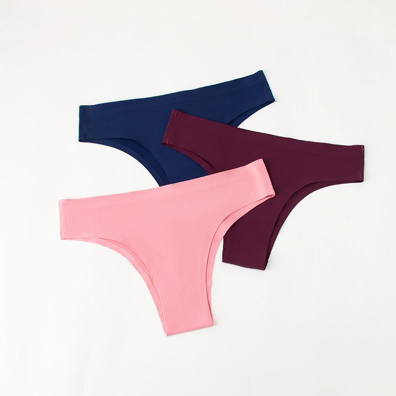 3Pcs/Set Women Cotton Panties Comfortable Thongs Underwear Women Bikini Underpants Low-rise Girl's T-back Panties