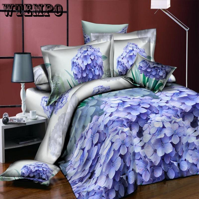 Duvet Cover Set 3D Oil Painting Bed In A Bag 4pcs Bedding Sets Flat Bed Sheet Comforter Duvet