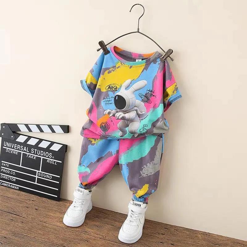 Boy's Summer Suit Children's Handsome Short-sleeved Boy Baby Summer Two-piece Suit