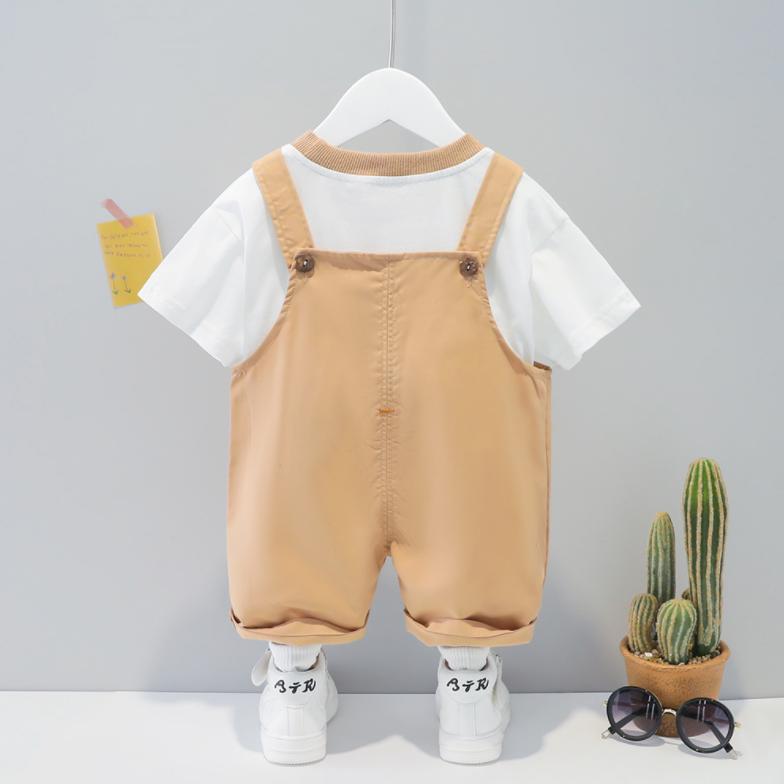 Baby Children's Suit Summer Short-sleeved Children's Clothing Cute Overalls Cartoon Pattern For Boys and Girls