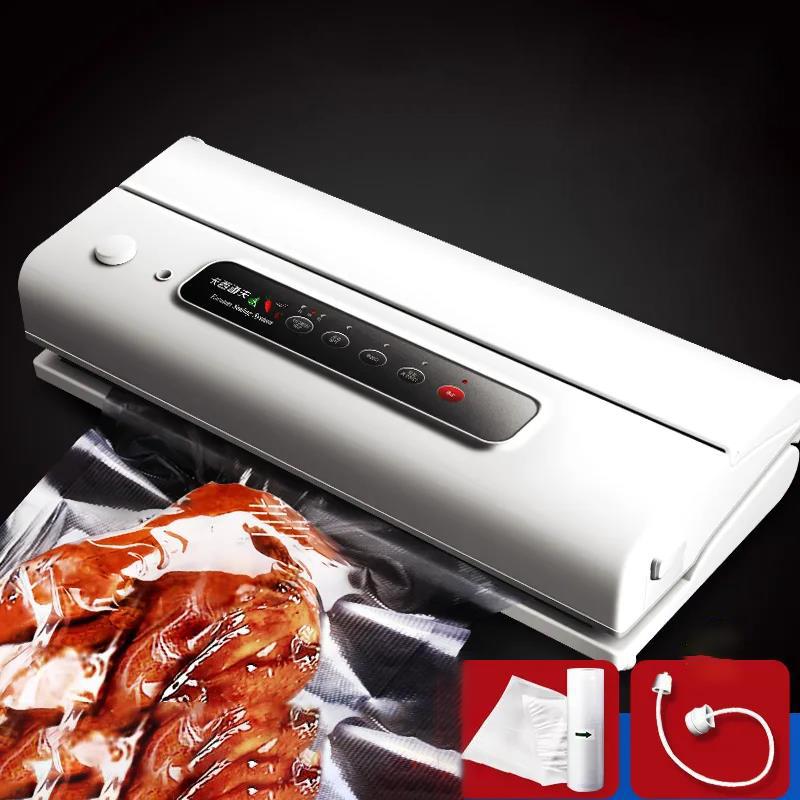 Best Food Vacuum Sealer  Automatic Commercial Household Food Vacuum Sealer Packaging Machine Include  External Exhaust Pipe and Bags