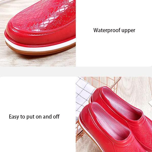 Women's Autumn Outdoor Working Solid Color Single Water Shoes Spring Non-Slip Daily All-Match Waterproof Casual Rain Boots