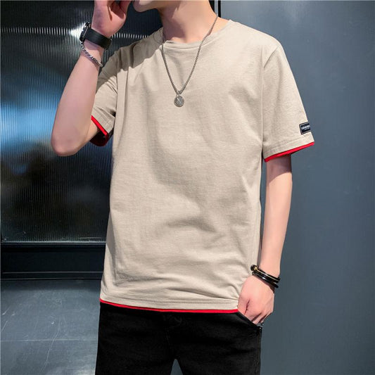 Men's Short-sleeved T-shirt Loose Cotton Half-sleeved T-shirt Summer New Style