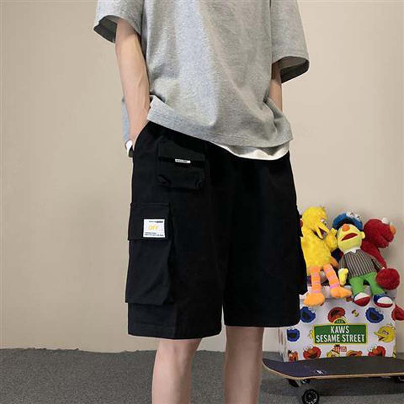 Workwear Shorts Men's Summer Wear All-match Five-point Pants Loose Straight-leg Pants