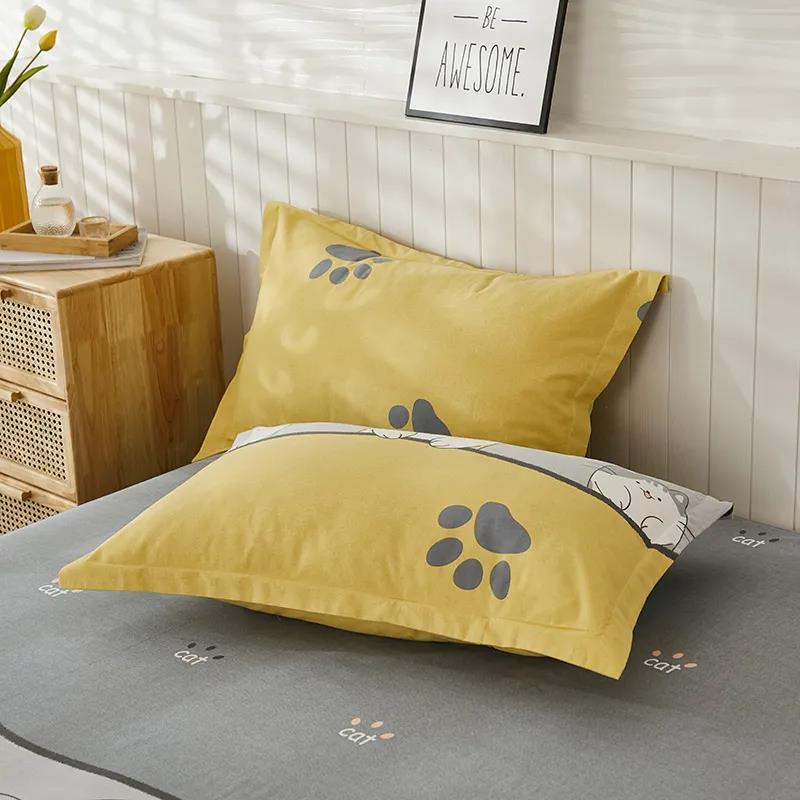 Two-piece Pillowcase Modern Minimalist Thickened Brushed Pillowcase Double Bedroom Pillowcase 48*74cm