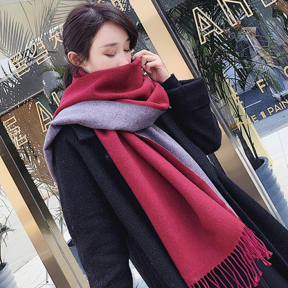 Women Scarf Fashion Solid Shawls Wraps Lady Rabbit Fur Female Hijab Winter Foulard Headband Scarves