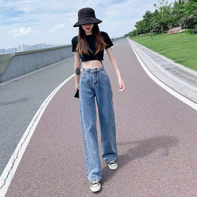 High Waist Straight and Loose Wide Leg Women's Jeans