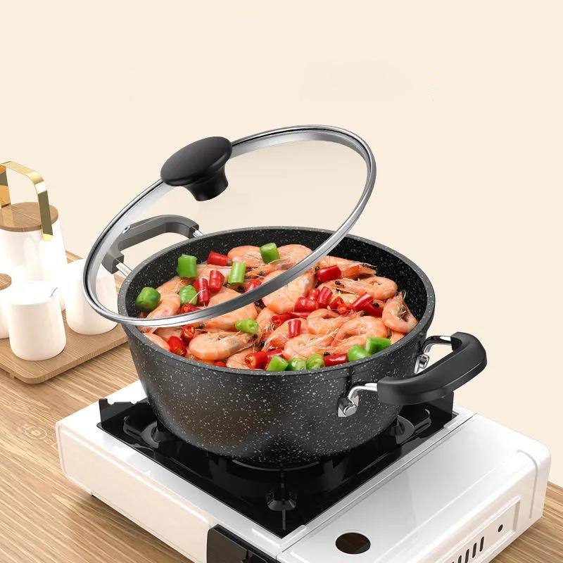 Japanese Maifan Stone Snow Pan Non-stick Pan Household Noodle Cooking Instant Noodle Small Pot Induction Cooker Stock Pot Small Cooking Pot Milk Pan