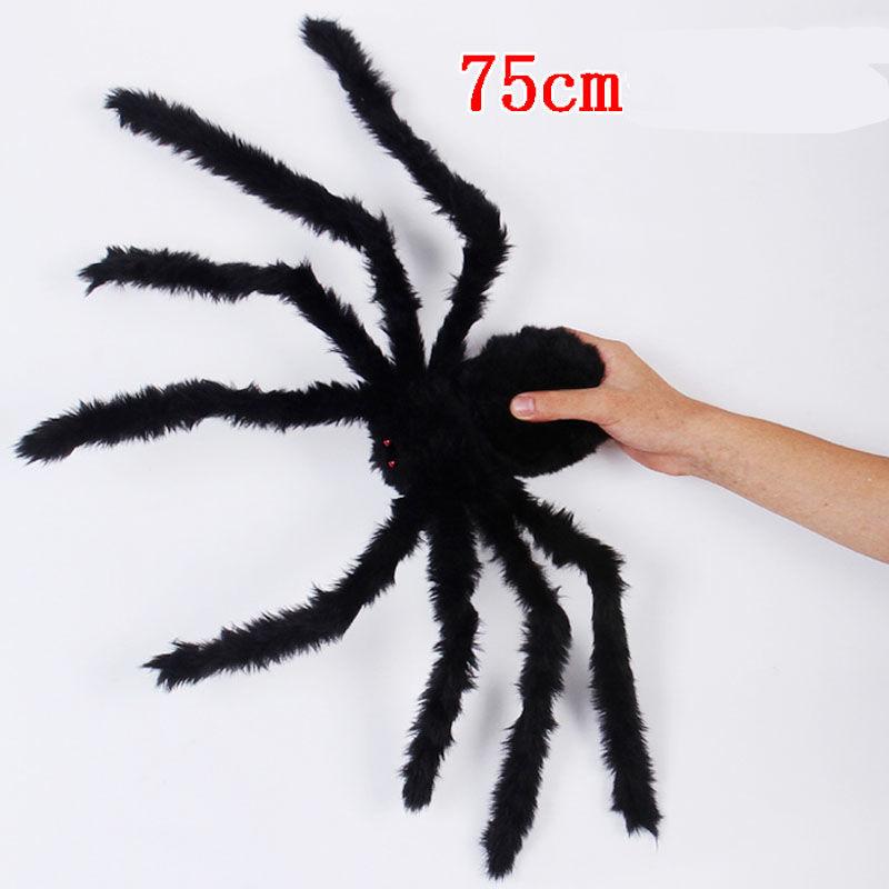 Super Big Plush Spider Made of Wire and Plush Black and Multicolour Style for Party or Halloween Decorations 1Pcs 30cm, 50cm, 75cm, 90cm