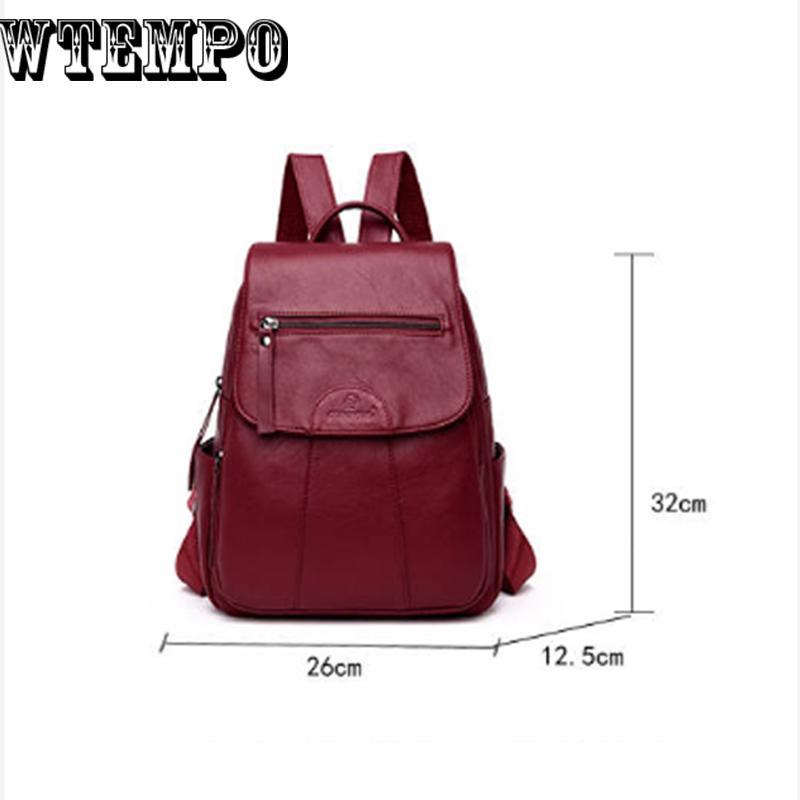 Fashion Women Backpack  Leather Black Travel Bags Girl's Schoolbag High Quality Knapsack