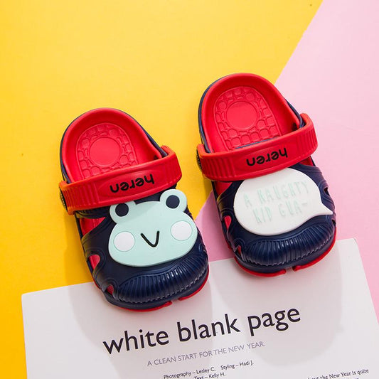 WTEMPO Children's Hole Shoes Summer Cute Cartoon Animal Slippers PVC Baby Non-slip Garden Shoes