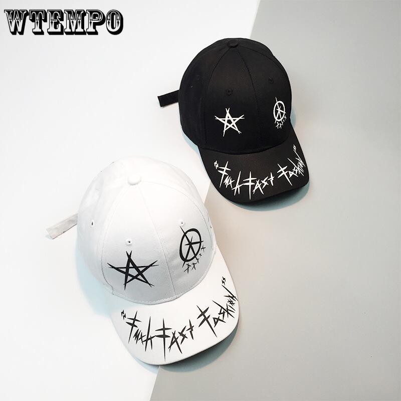 Custom Graffiti Snapback Baseball Caps Black and White Patchwork Men Women Hip Hop Cap Fashion