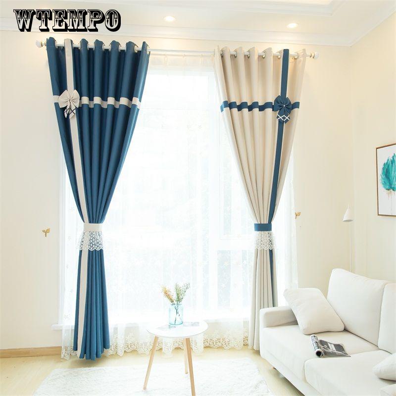 WTEMPO Window Curtain Fashion Printed Washable Cuartain Home Texitle Curtain bedroom living room