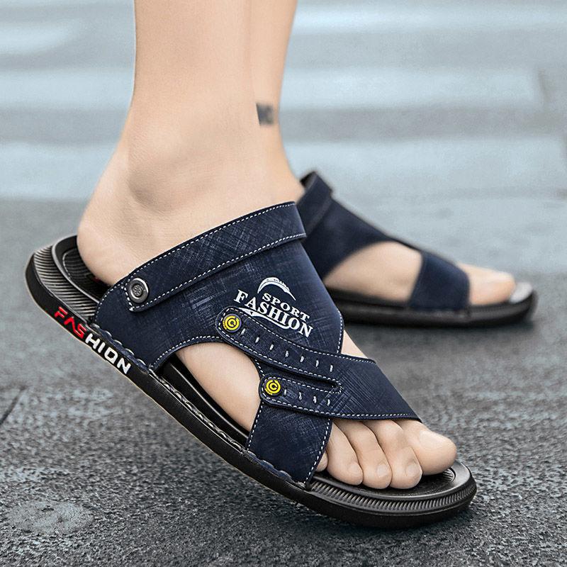 Summer Dual Purpose Men's Sandals Non-slip Soft-soled Slippers Casual Wear Waterproof Sandals