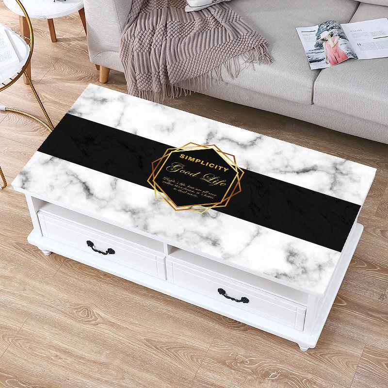 Pvc Waterproof Anti-scald and Oil-proof Soft Glass Coffee Table Mat Tablecloth Desktop Protective Film TV Cabinet Desk Table Mat