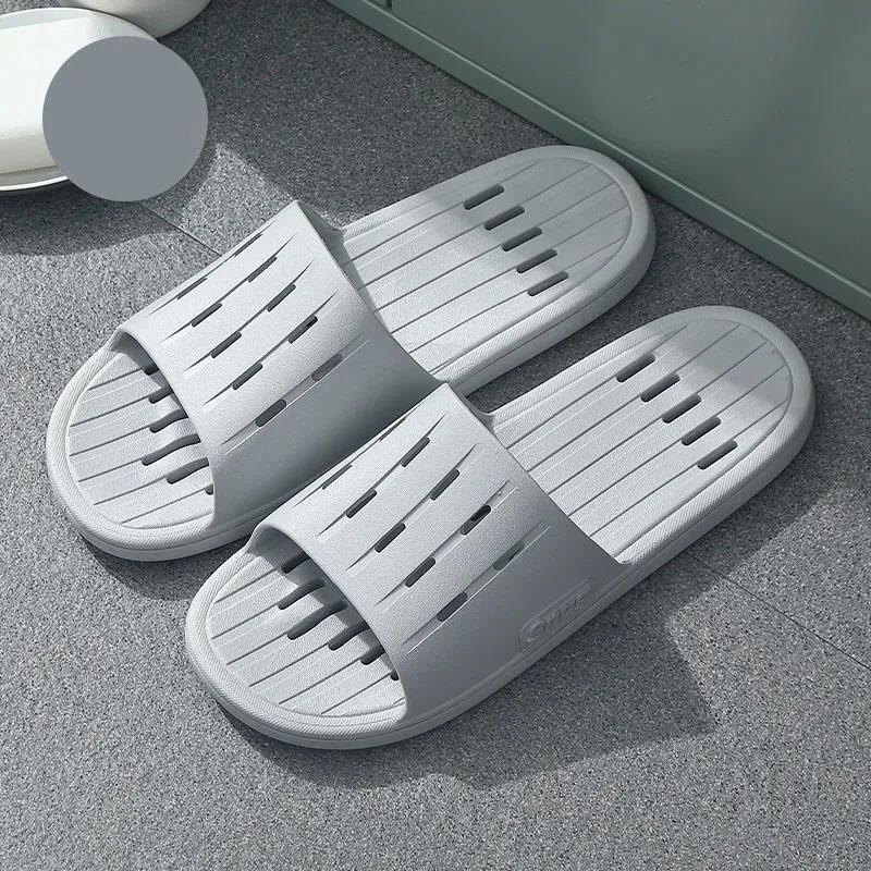 Couples Leaking Sandals and Slippers Summer Bathroom Bath Quick-drying Deodorant Slippers for Home Use Non-slip Men and Women Slip-ons Flip Flops