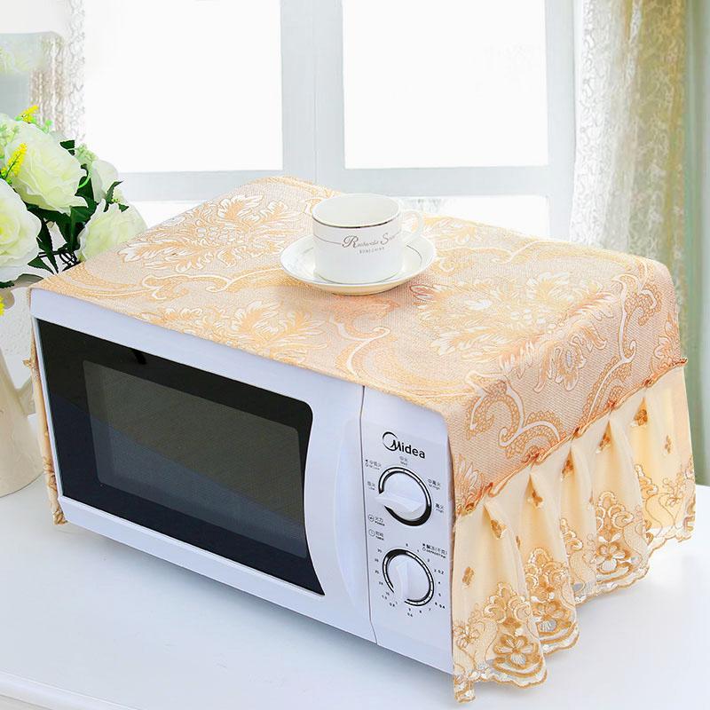 Luxury Dust Cover Microwave Oven Covers Lace Dust Cover Wear Resistant Cloth Dustproof Cloth Durable Kitchen Decoration