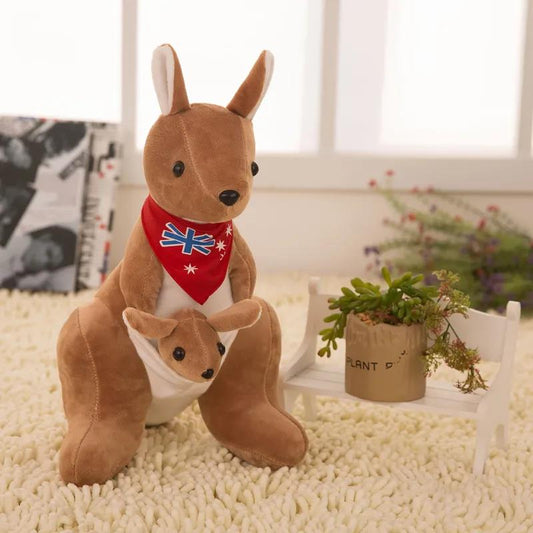 Children's Plush Toys Lovely Mother and Son Kangaroo Plush Doll Soft Children Creative Plush Toys