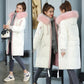 Gold Velvet Winter Korean Style Cotton-padded Jacket Women's Thick Mid-length Bread Large Fur Collar Jacket