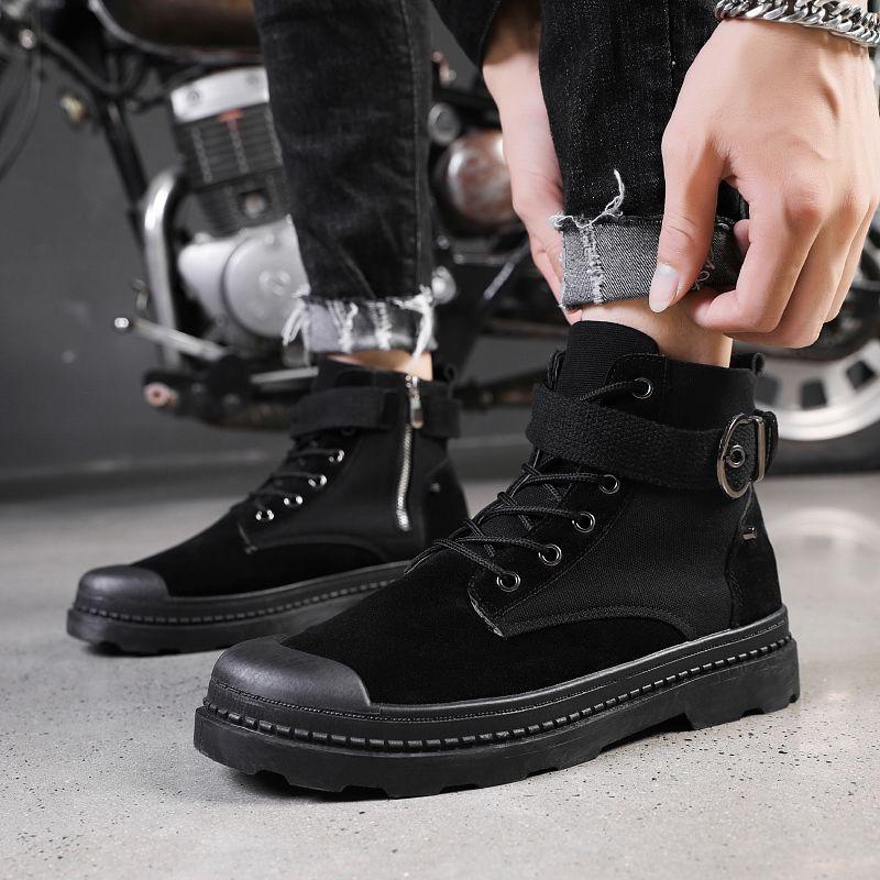 Autumn Winter Fashion Men's Boots England Tooling Retro Men's High Round Head Trend Martin Boots